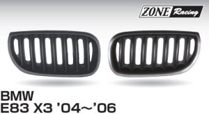 画像1: ZONERACING フロントグリル E83 X3 2004〜2006