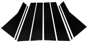 画像1: W246 カーボンピラーパネル 8pcs ブラック