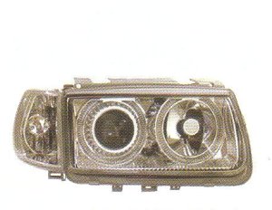 画像1: POLO 6N1 〜99 クロム 4-クリスタルホワイトリングライト付き ヘッドライト ウインカー付き T-1