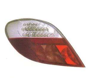 画像1: PEUGEOT 207 3/5ドア クリアー/レッド LEDテールランプ T-1