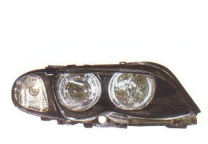 画像1: E46 セダン/ワゴン 2002〜 ブラック 4-CCFL-リングライト付き ヘッドライト ウインカー付き T-4