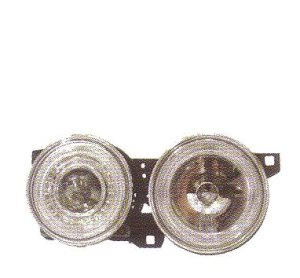 画像1: E30 クロム 4-リングライト付き ヘッドライト T-1