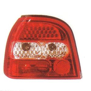 画像1: GOLF3 レッド/クリアー/レッド LEDテールランプ T-8