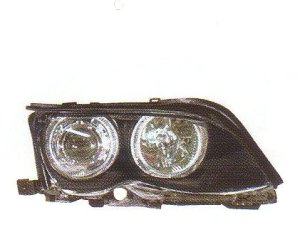 画像1: E46 セダン/ワゴン 2002〜 ブラック 4-CCFL-リングライト付き ヘッドライト T-4