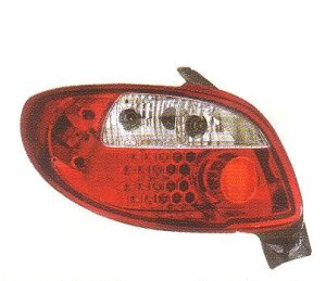 画像1: PEUGEOT 206 クーペ・カブリオレ クリアー/レッド LEDテールランプ T-12