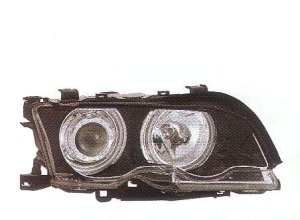 画像1: E46 クーペ/カブリオレ 2002〜2003 ブラック 4-CCFL-リングライト付き ヘッドライト T-3