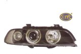 画像: E39 Hella ブラック 01ルック 4-ホワイトリングライト付き ヘッドライト