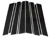 画像: E53 カーボンピラーパネル 10pcs ブラック