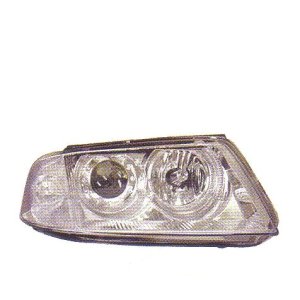 画像: PASSAT B5 3BG クロム 4-ホワイトリングライト付き ヘッドライト T-1