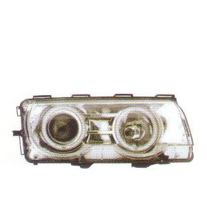 画像: E38 1999〜 クロム 4-CCFLホワイトリングライト付き ヘッドライト T-3