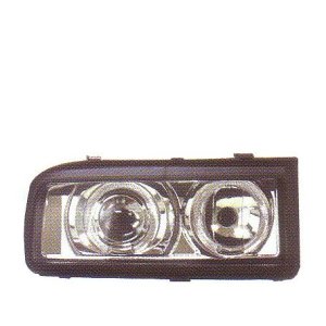 画像: CORRADO クロム 4-LED-クリスタルホワイトリングライト付き ヘッドライト T-1