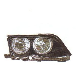 画像: E46 セダン/ワゴン 2002〜 ブラック 4-CCFL-リングライト付き ヘッドライト T-4
