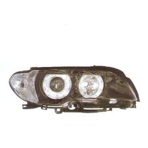 画像: E46 クーペ/カブリオレ 2004〜 ブラック ホワイトリングライト付き ヘッドライト T-1