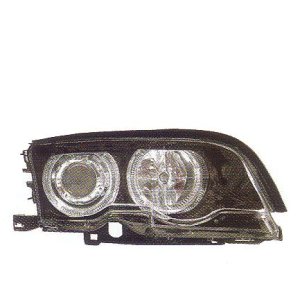 画像: E46 クーペ/カブリオレ 〜2001 ブラック 4-CCFL-リングライト付き ヘッドライト T-3