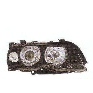 画像: E46 クーペ/カブリオレ 2002〜2003 ブラック 4-CCFL-リングライト付き ヘッドライト ウインカー付き T-3