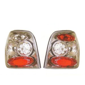 画像: POLO 6N2 2000〜 リボルバールック クリアー/クロム LEDテールランプ T-3