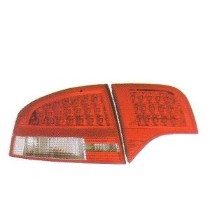 画像: AUDI A4 8E 05〜 セダン レッド/クリスタルクリアー LEDテールランプ T-1