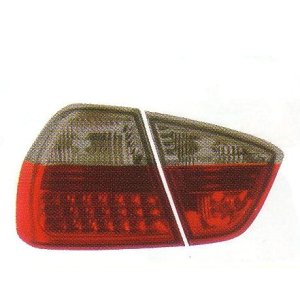 画像: E90 〜08 セリス-ルック クリスタル スモーク/レッド LED テールランプ