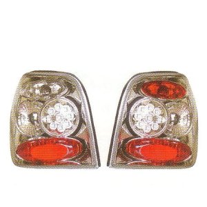 画像: POLO 6N1 〜99 リボルバールック クリアー/クロム LEDテールランプ T-6