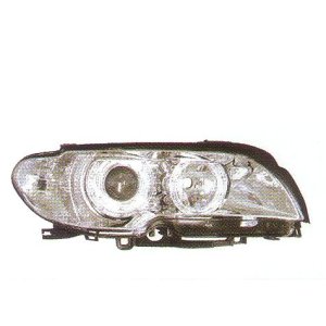 画像: E46 クーペ/カブリオレ 2004〜 クロム クリスタルホワイトリングライト付き ヘッドライト T-1