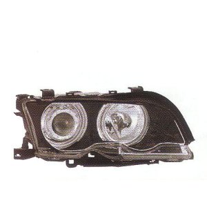 画像: E46 クーペ/カブリオレ 2002〜2003 ブラック 4-CCFL-リングライト付き ヘッドライト T-3