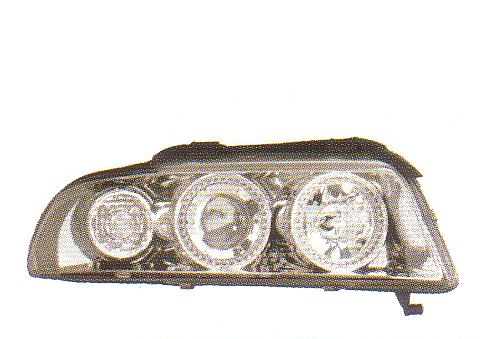 画像1: AUDI A4 8D 2000〜 クロム 4-ホワイトリングライト付き ヘッドライト ウインカー付き T-1
